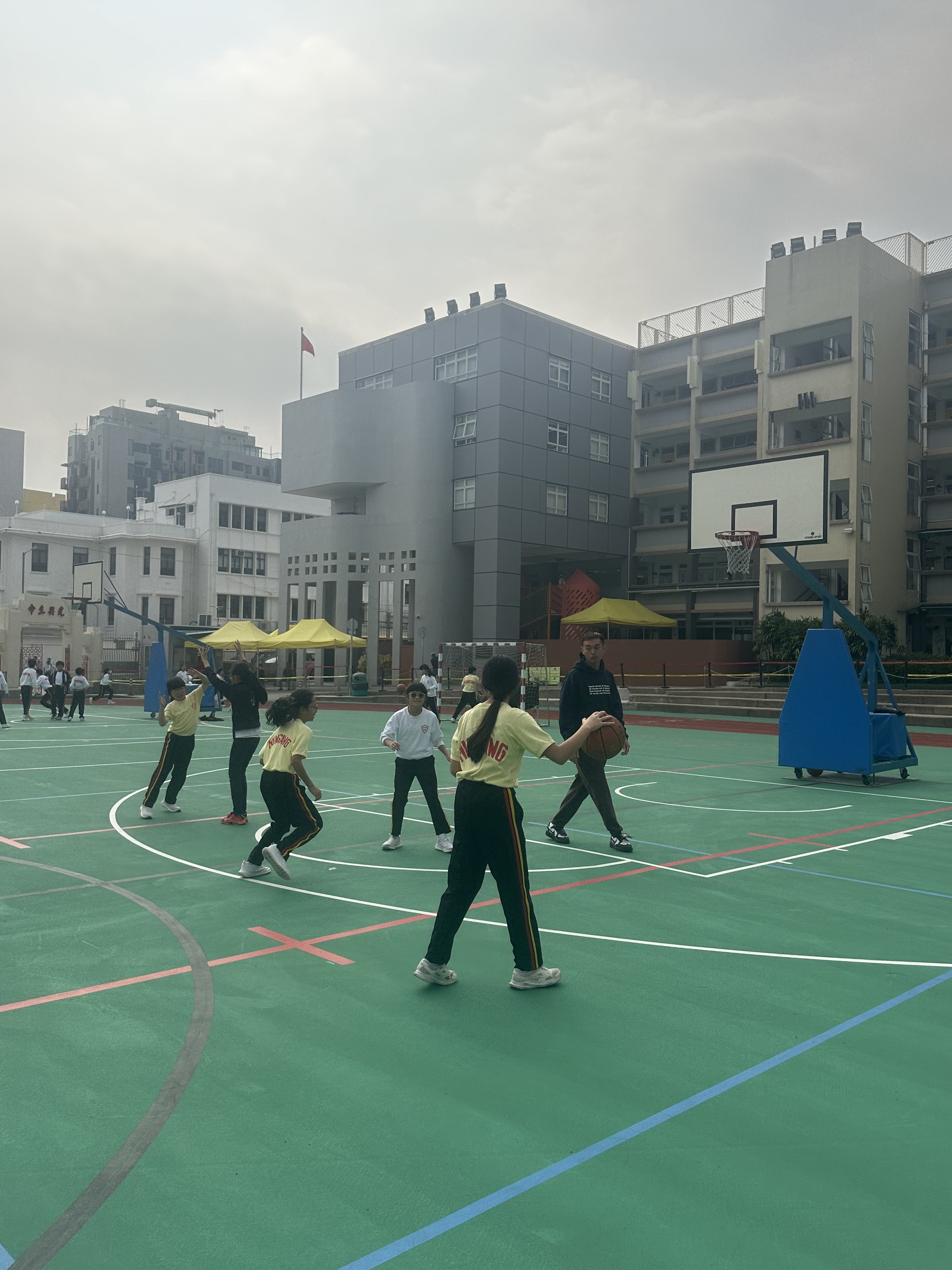 Outdoor basketball drill